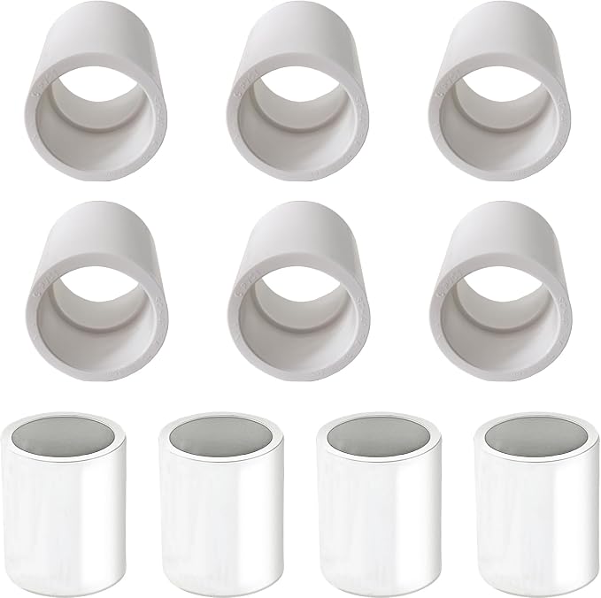10Pack 3/4 inch PVC Pipe Coupling Adapter Pipe Fittings, Socket x Socket by YTFSA
