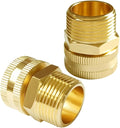 Joywayus 2PCS Brass Swivel Pipe Fitting 3/4" GHT Female x 3/4" NPT Male | by Joywayus
