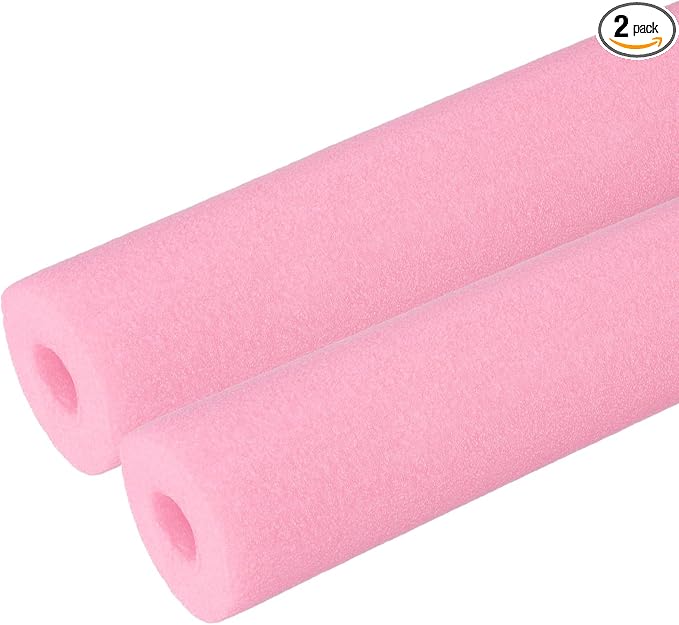 PATIKIL Pipe Insulation Foam Tube Foam Pipe Tubing Covers Pink 2Pcs | 1" ID x by PATIKIL
