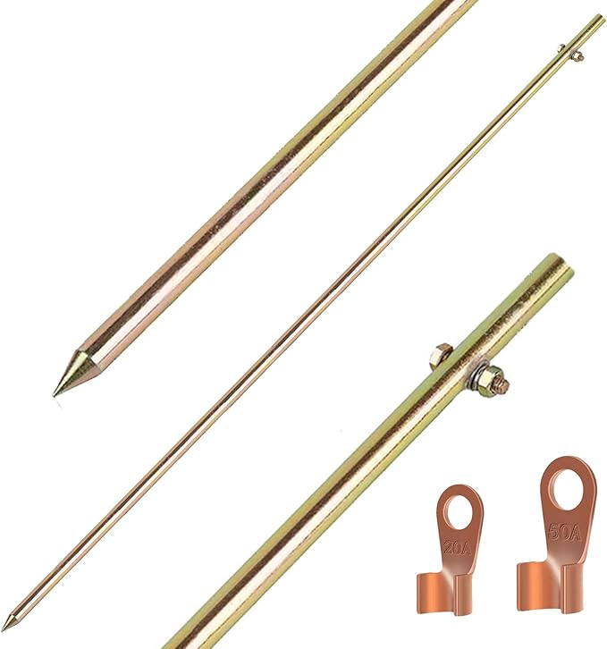 1pcs Grounding Rod, Diameter 1/2 inch Length 4ft Electrical Grounding bar by Unknown