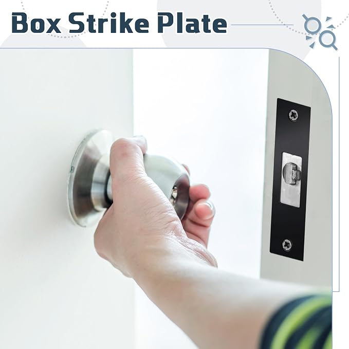 Hicarer 2 Pcs 1-1/4" x 4-7/8" Box Strike Plate, Universal Security Latch - Image 6