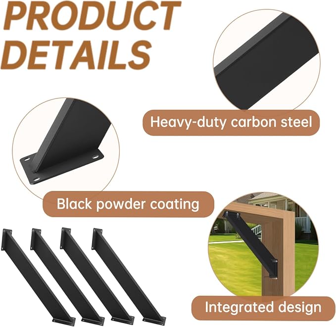 8 Pcs 45 Degree Angle Support Bracket - Image 3