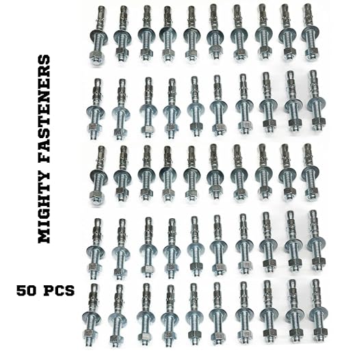 MIGHTY FASTENERS Zinc-Plated Steel Wedge Anchors, 1/2" X 2-3/4" - Image 3