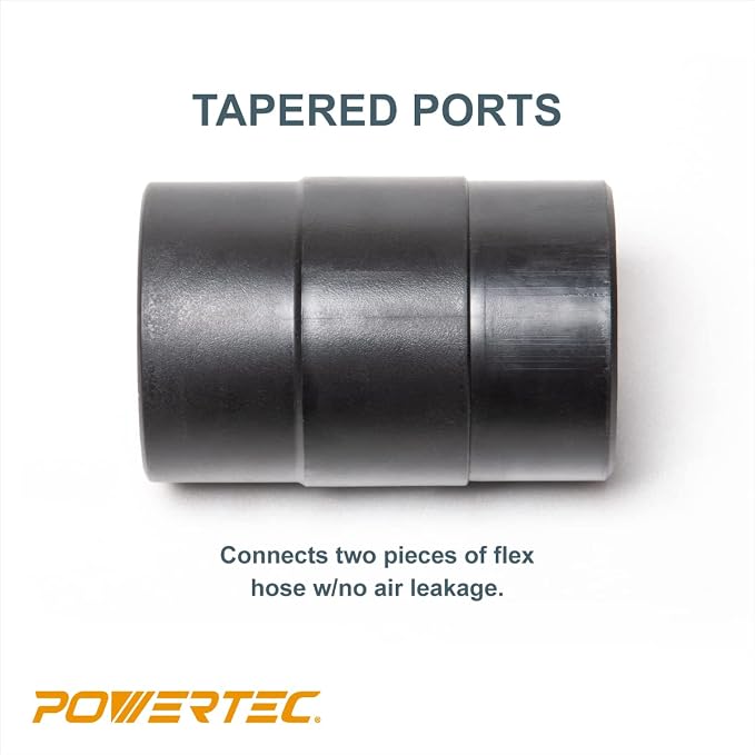 POWERTEC 70123 4-Inch Dust Hose Connector w/Quick Connect Splice Adapter - Image 4