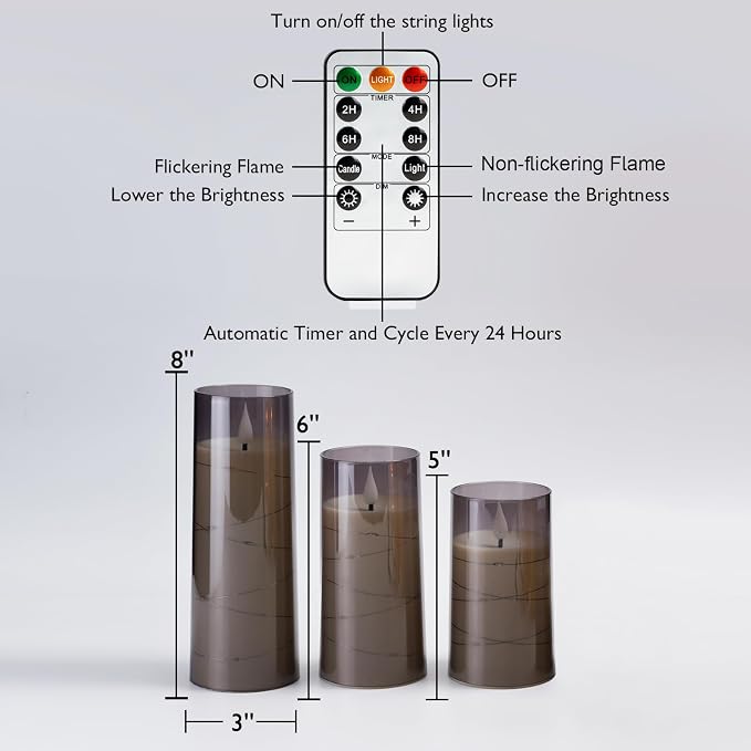 Homemory 9 Pcs Flameless Candles - Image 6