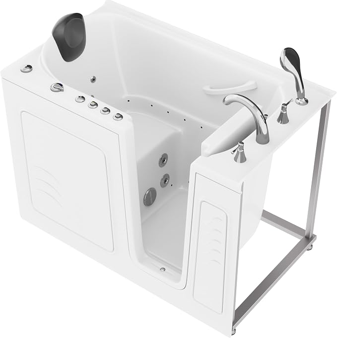 ANZZI Walk In Tub, 30 X 53 In, Right Drain, 9 Whirlpool & 26 Air Jets | The 60 - Image 5