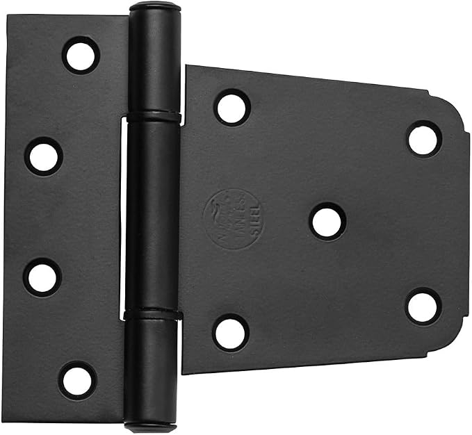 National Hardware Extra Heavy Gate Hinge, Matte Black | Fits Narrow Mounting by NationalHardware