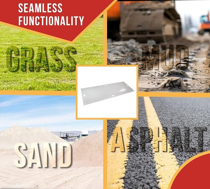12 Pk 3' x 8' - 1/2" Thick Heavy Duty White Ground Protection Mats - Easily - Image 6