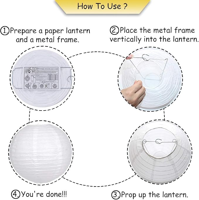 Paper Lanterns Decorative, Round Hanging Paper Lanterns Decorations - Image 7