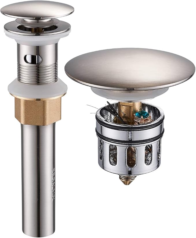 Vessel Sink Drain for Bathroom, Pop-up Drain by REGALMIX