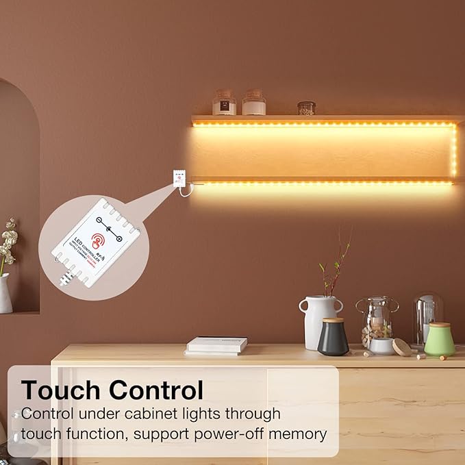 DAYBETTER Under Cabinet Lights, Dimmable LED Strip Lights - Image 4