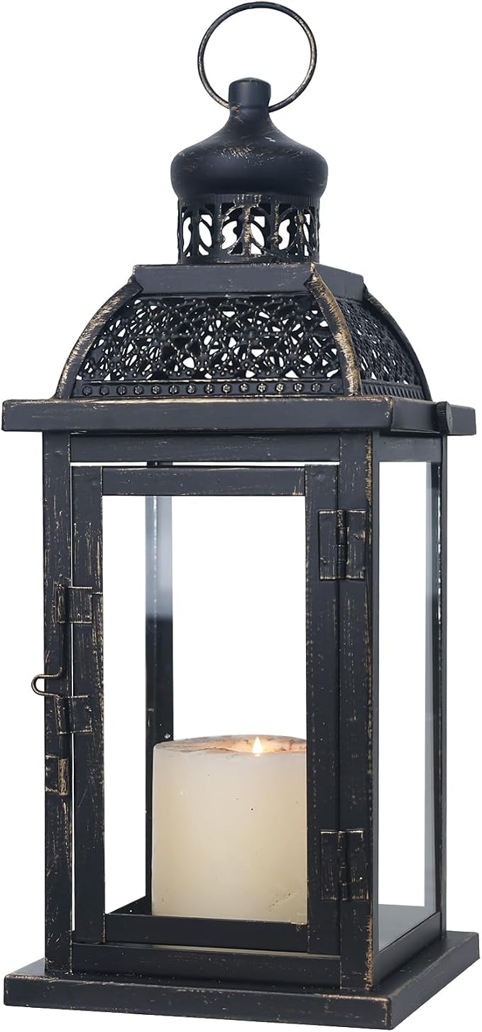 NEEDOMO Large Candle Lanterns Decorative Indoor, 14.4" Outdoor Lantern by NEEDOMO-LightUpYourSpace