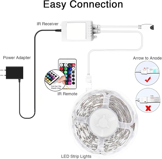 DAYBETTER Smart Led Lights 32.8 ft, 2835 RGB Led Strip Lights Kits - Image 7
