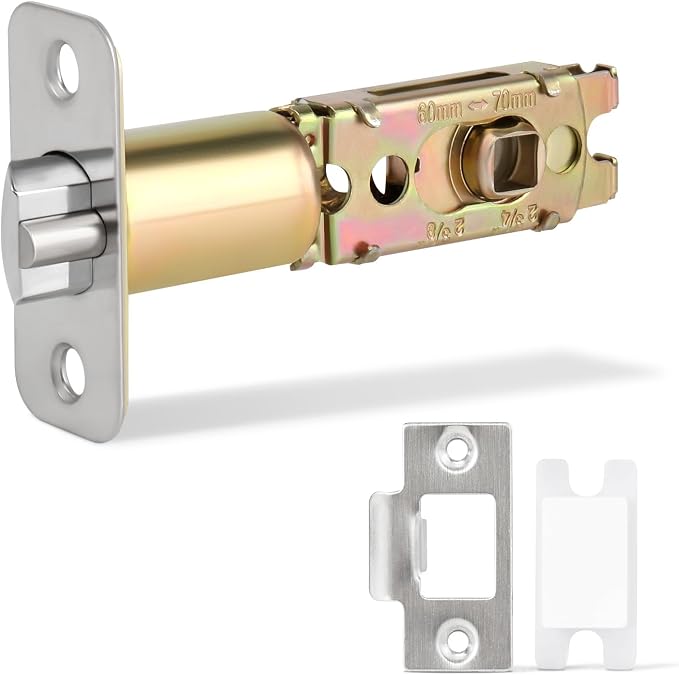 Adjustable Deadlatch 2-3/8'' or 2-3/4'', Keyed Entry Door Lock 45° Turning by MakeYourHomeMoreElegantAndSafer
