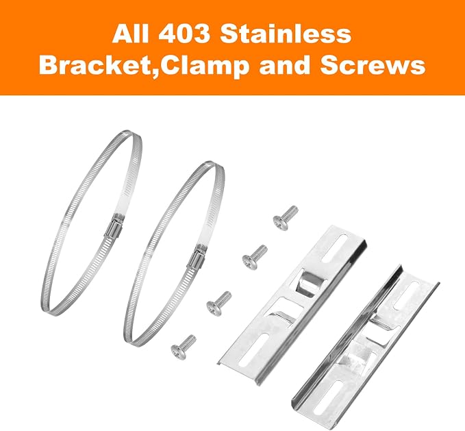 2Set Pole Mounting Kits, Stainless Steel Pole Clamp Mount Brackets - Image 4