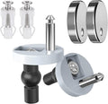 Toilet Seat Hinge Bolts Kit Quick Release Top Hinge Fixings Expanding Rubber by LINXIU