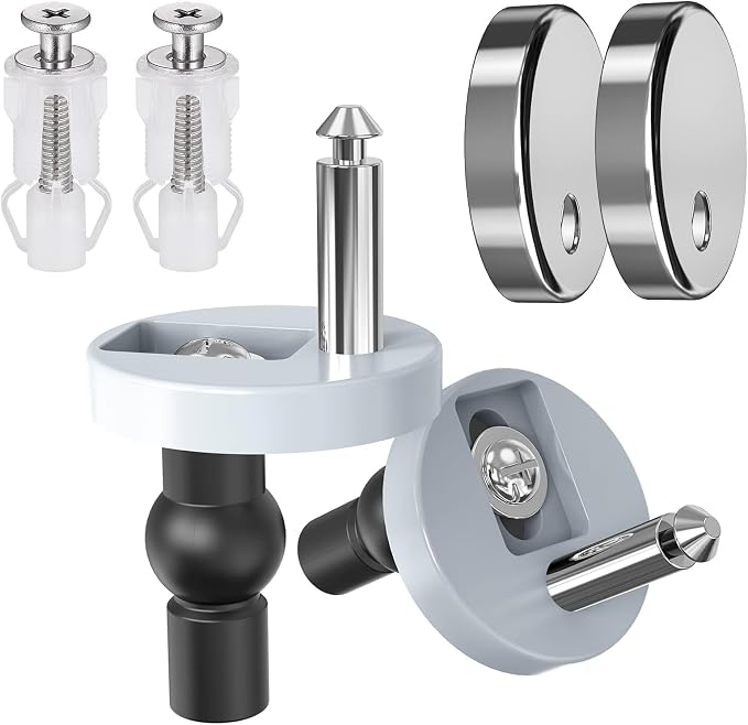 Toilet Seat Hinge Bolts Kit Quick Release Top Hinge Fixings Expanding Rubber by LINXIU