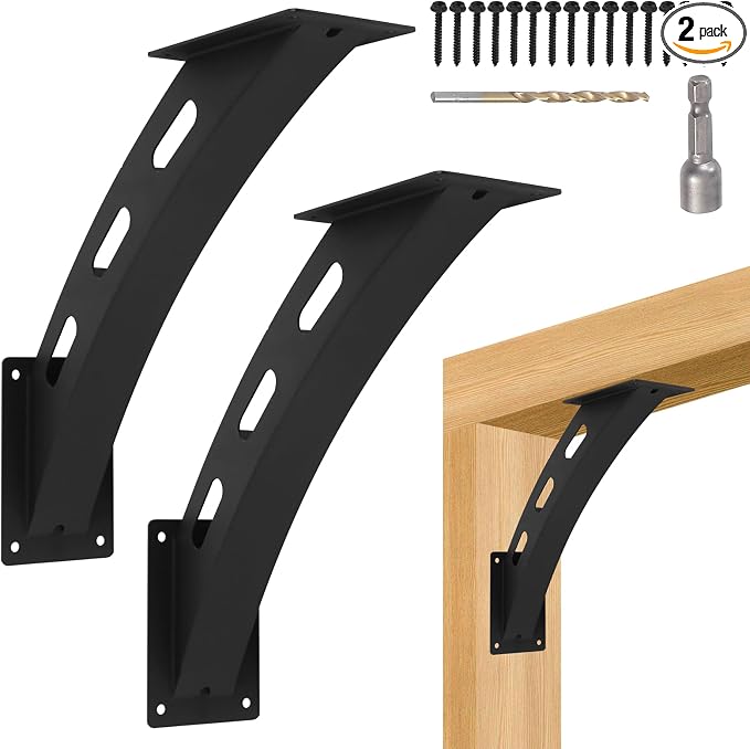 2 Pcs 45 Degree Angle Support Brackets by MJHHAPY