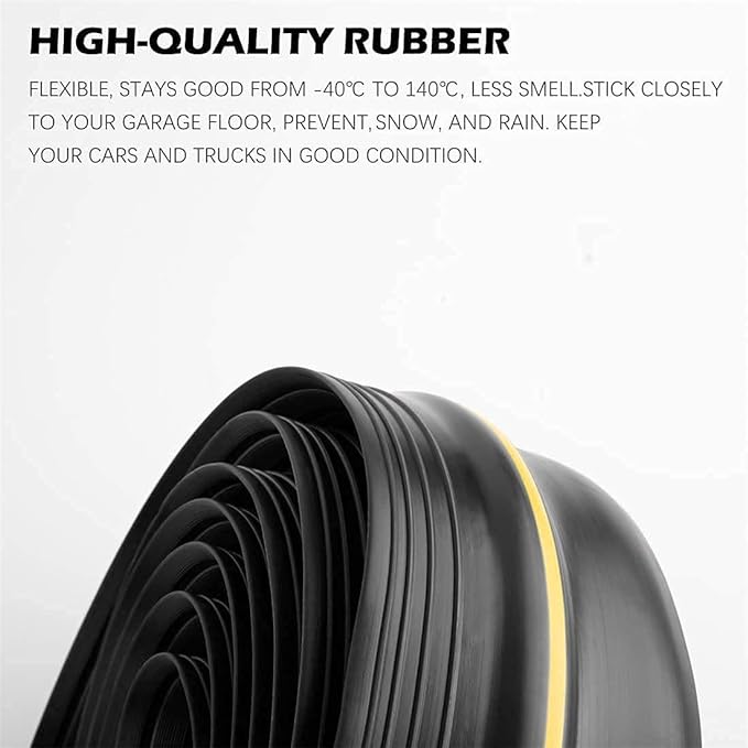 Papillon Garage Door Bottom Seal Strip, Weatherproof EPDM Rubber Threshold - Image 2