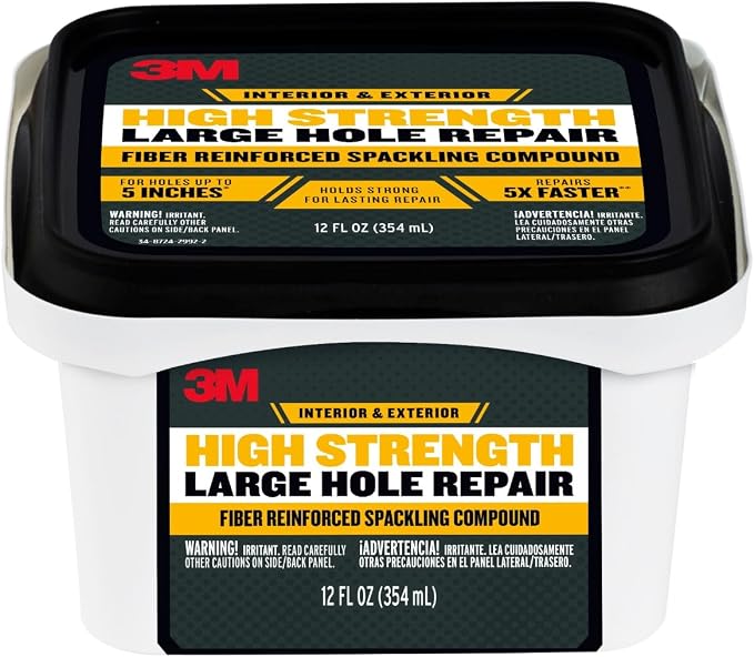 3M High Strength Fiber Reinforced Spackling Compound, 12 oz, Fast-Drying Wall - Image 2