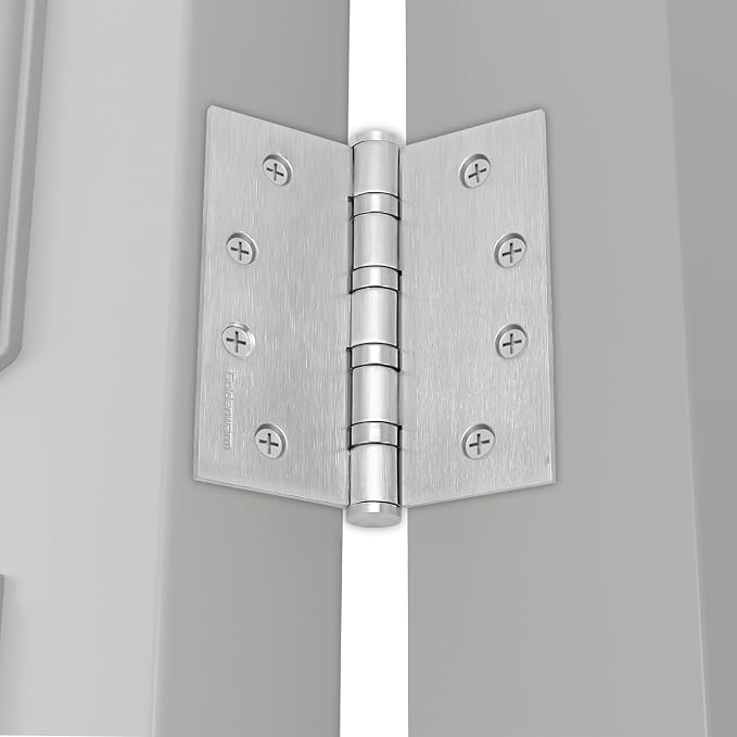 3 Pack goldenwarm Satin Nickel 4'' Door Hinges - Image 6