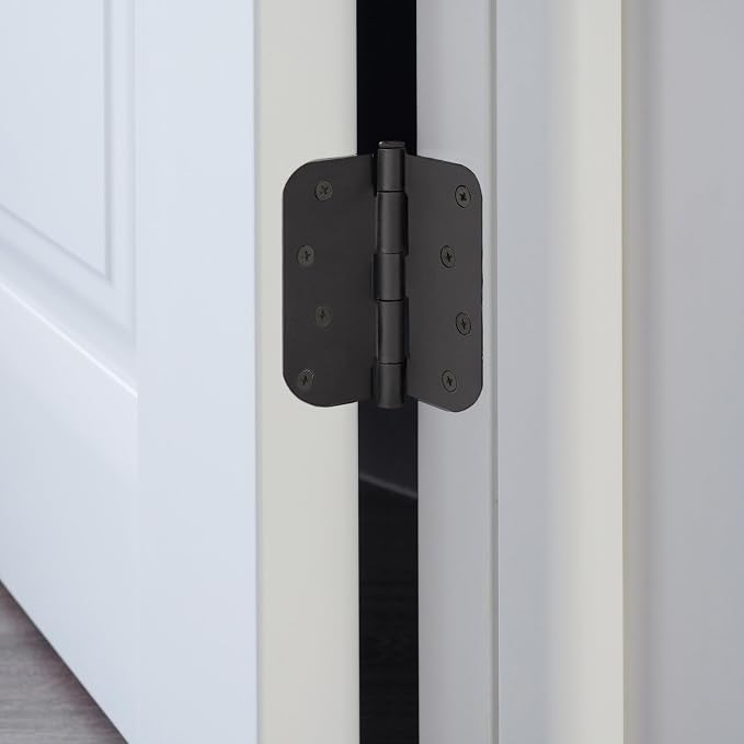 Design House Interior Door Hinge, Matte Black | 5/8" Radius, Traditional - Image 9