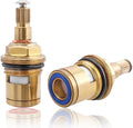 1 Pair Faucet Cartridges Replacement, Brass Ceramic Disc Stem Cartridge Faucet by Mesee