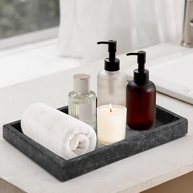 Marble Bathroom Tray, Pure Natural Vanity Tray, | marble trays - Image 5
