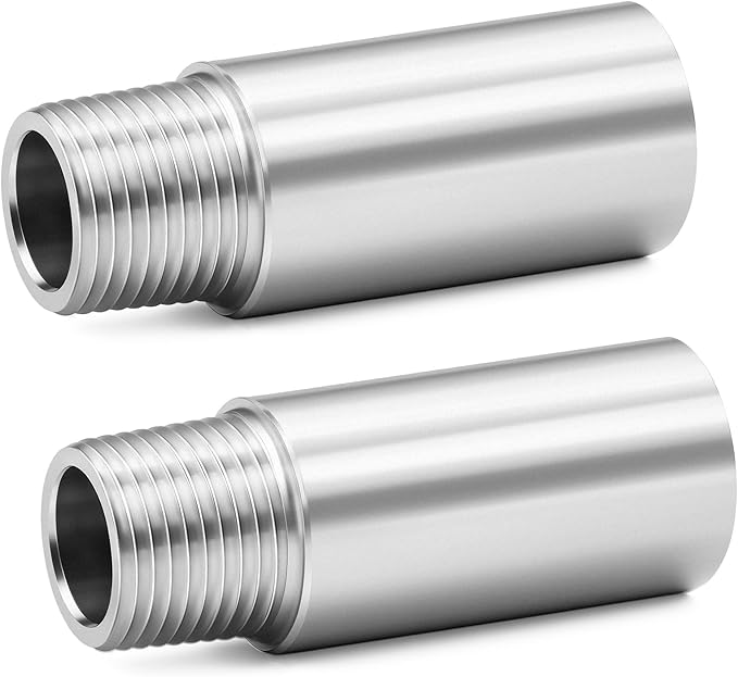 ChillWaves 304 Stainless Steel Pipe Fitting, Nipple Cast Pipe 1-1/2" NPT Male x by VisittheCHILLWAVES