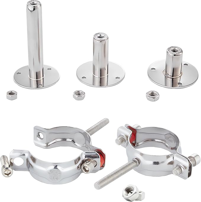 2PCS wall Mount Ceiling Mount Pipe 304 Stainless Steel Pipe Supports Pipe - Image 8