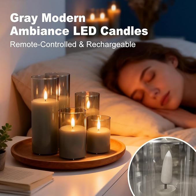 LEDHOLYT Rechargeable Flameless Candles, Realistic Flickering LED Flame - Image 4