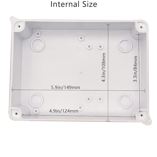 Electrical Box, ABS Plastic Project Box Power Cord Enclosure White 5.9 x 4.3 x - Image 5