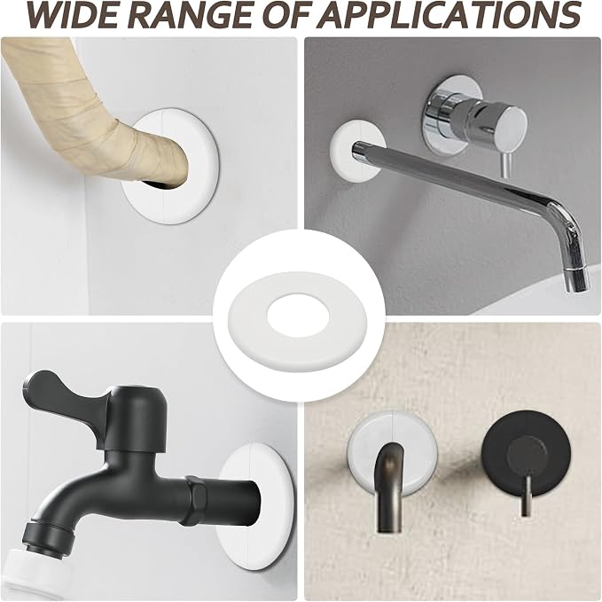 2 Pcs Wall Split Flange, Plumbing Cover Plates - Image 7