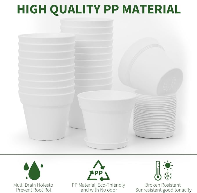 20 Pack 4 inch Plant pots, planters - Image 3