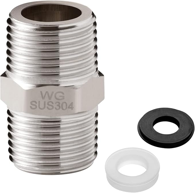 OFFO Shower Hose Extension Connector, 1/2 to 1/2 Shower Hose Extender Fitting by OFFO