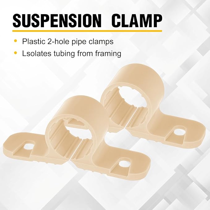 Briwooody 50 Pack 1/2 Inch Pex Pipe Clamps Pipe Supports Suspension Clamps | - Image 3