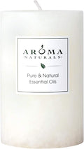 Aroma Naturals Holiday Essential Oil Vanilla & Peppermint Scented Pillar Candle by Aroma+Naturals