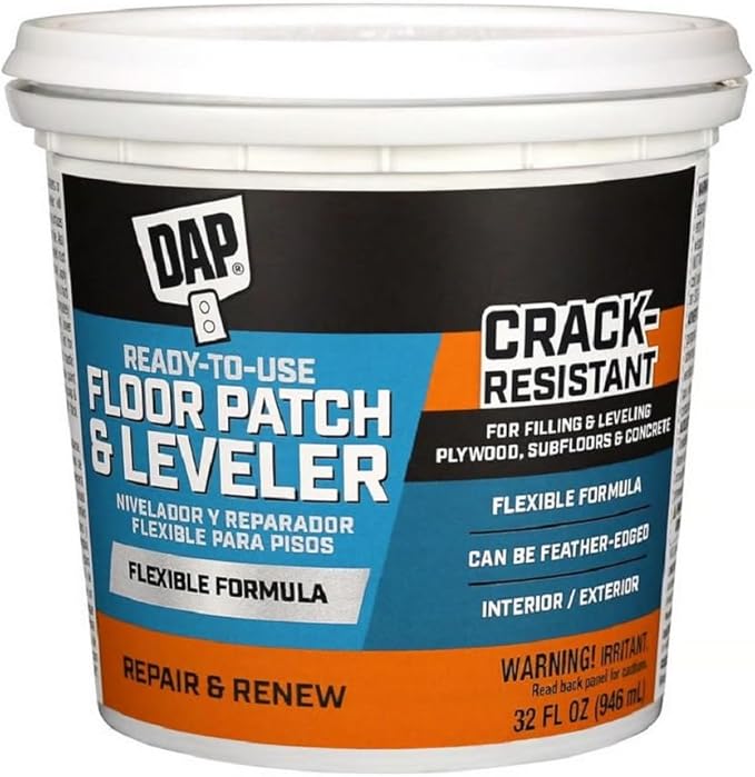 DAP Flexible Floor Patch and Leveler, Light Gray, 32 Oz by DAP