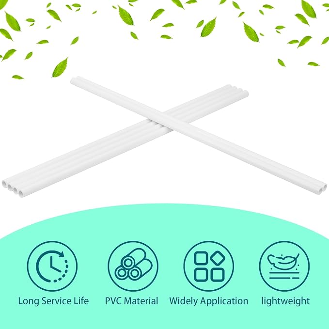 6Pcs 1/2 Inch PVC Pipe 34" Long Sch40 Industrial Pipes - Image 4