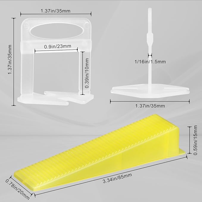 DGSL 1/16 Inch Tile Leveling System, 1000 Tile Spacers and 200 Tile Wedges | - Image 3