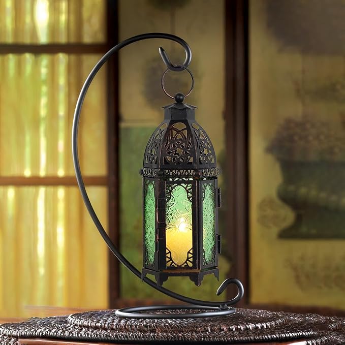 NEEDOMO Hanging Moroccan Lantern, Metal Lanterns Decorative Indoor Outdoor - Image 3