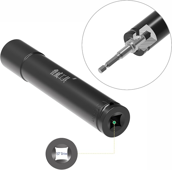 1/2" Drive Socket Set, 27mm Deep Impact Socket, Heat-Treated CR-V Steel - Image 4
