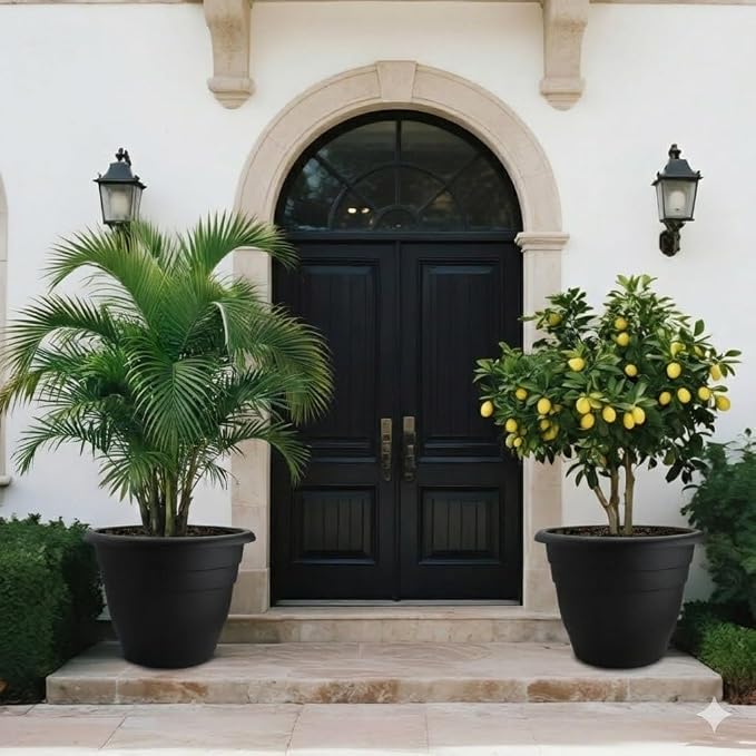RooTrimmer 6 Pack 20 Inch Large Plant Pots Outdoor, Heavy Duty Plastic Planters - Image 6