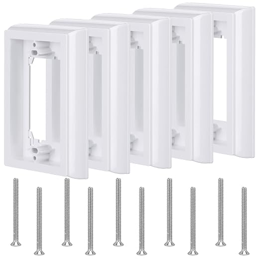 Kanayu 5 Pcs 4/5" Single Gang Electrical Box Extender Ul Listed, Receptacle by Kanayu