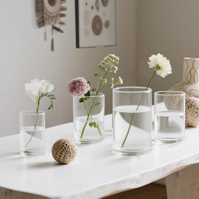 36pcs Glass Vase Cylinder for Centerpieces 4, 6Inch Tall Small Flower Glass - Image 4