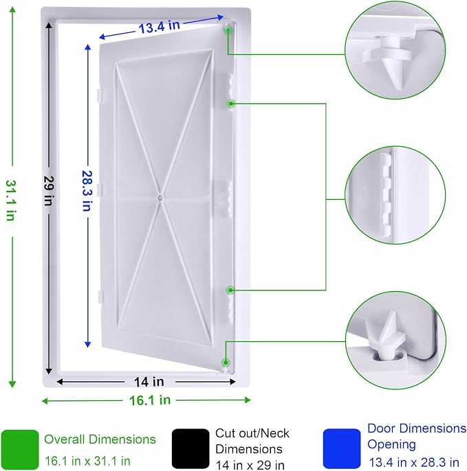 Access Panel 14x29 Inch, Wall & Ceiling Access Door - Image 2