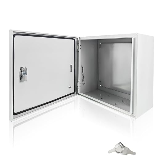 Electrical Box 16 x 16 x 8 Inch Indoor Outdoor Electrical Enclosure Box Steel by Fsehyue