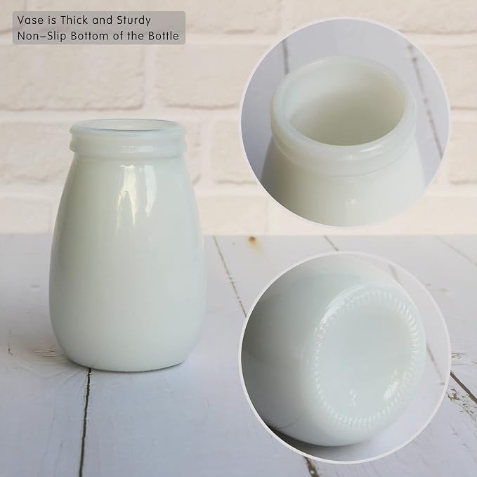 YANLING 6 Pack White Vase for Decor Small Ceramic Vase for Flowers | Bud Vases - Image 4