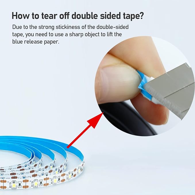 5V USB Blue 460-465nm LED Strip USB Powered 13.12ft/4M | 240LEDs Flexible - Image 5