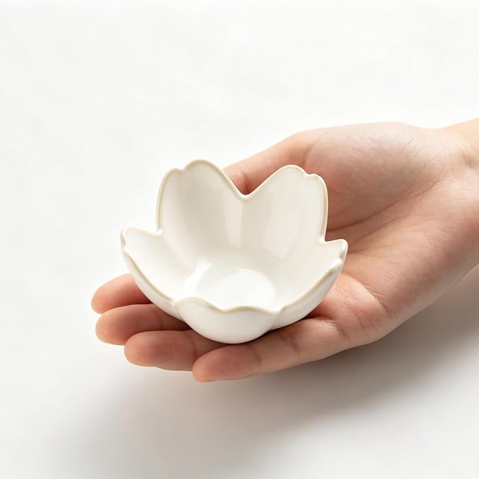 Ceramic Ring Holder Tray, Floral Trinket Bowl - Image 4